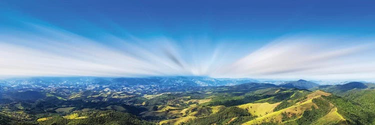 Sunset Over Field Panorama by Glauco Meneghelli wall art