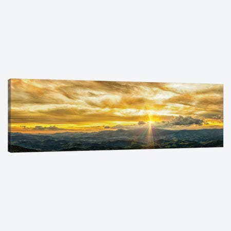 Golden Hour Panorama Canvas Print #GLM544} by Glauco Meneghelli Canvas Print