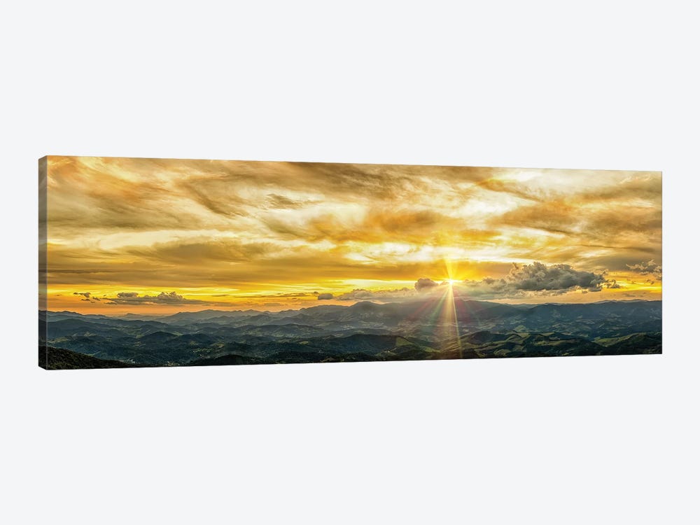 Golden Hour Panorama by Glauco Meneghelli 1-piece Canvas Art Print
