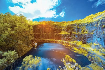 Slackline II by Glauco Meneghelli framed wall art