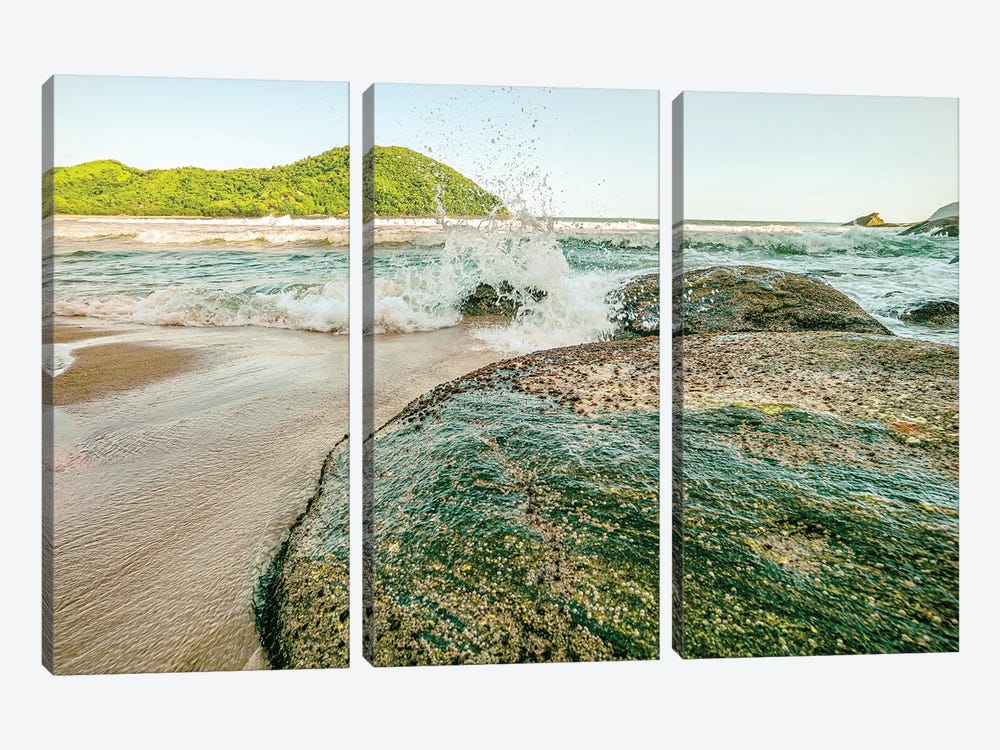 Morning At The Beach by Glauco Meneghelli 3-piece Canvas Art