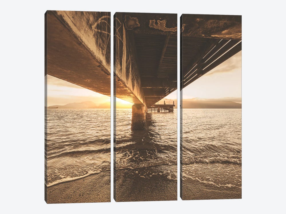 Under The Pier by Glauco Meneghelli 3-piece Canvas Wall Art
