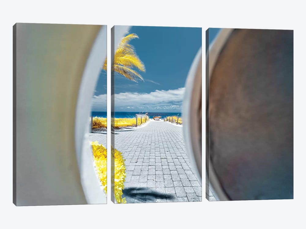 Beach View - Miami, Florida by Glauco Meneghelli 3-piece Canvas Artwork