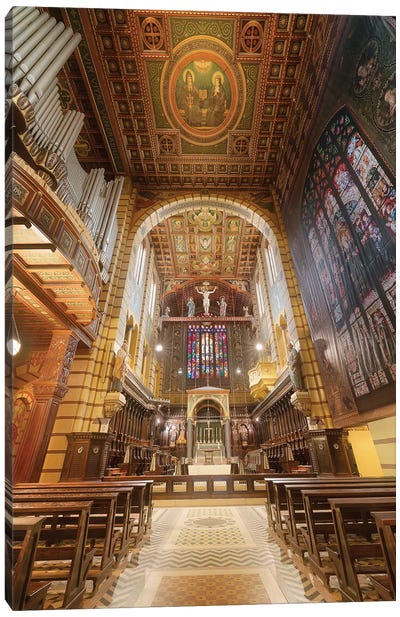 Inside Sao Bento's Church - Sao Paulo, Brazil Canvas Art Print - Brazil Art