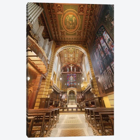 Inside Sao Bento's Church - Sao Paulo, Brazil Canvas Print #GLM92} by Glauco Meneghelli Canvas Print