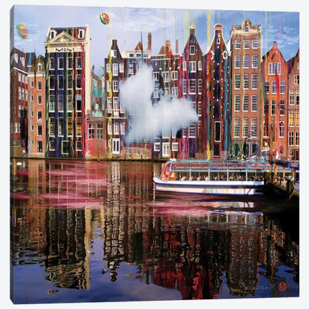 Amsterdam View Opus LXXXV Canvas Print #GLR30} by Geert Lemmers Canvas Artwork