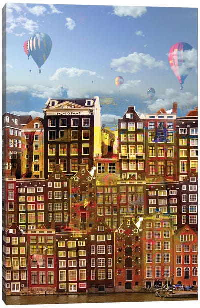 Amsterdam View Opus LXVI Canvas Art Print - Netherlands Art