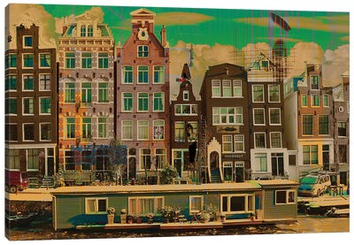 Amsterdam View Opus LXXXIII Canvas Art Print - Amsterdam Art
