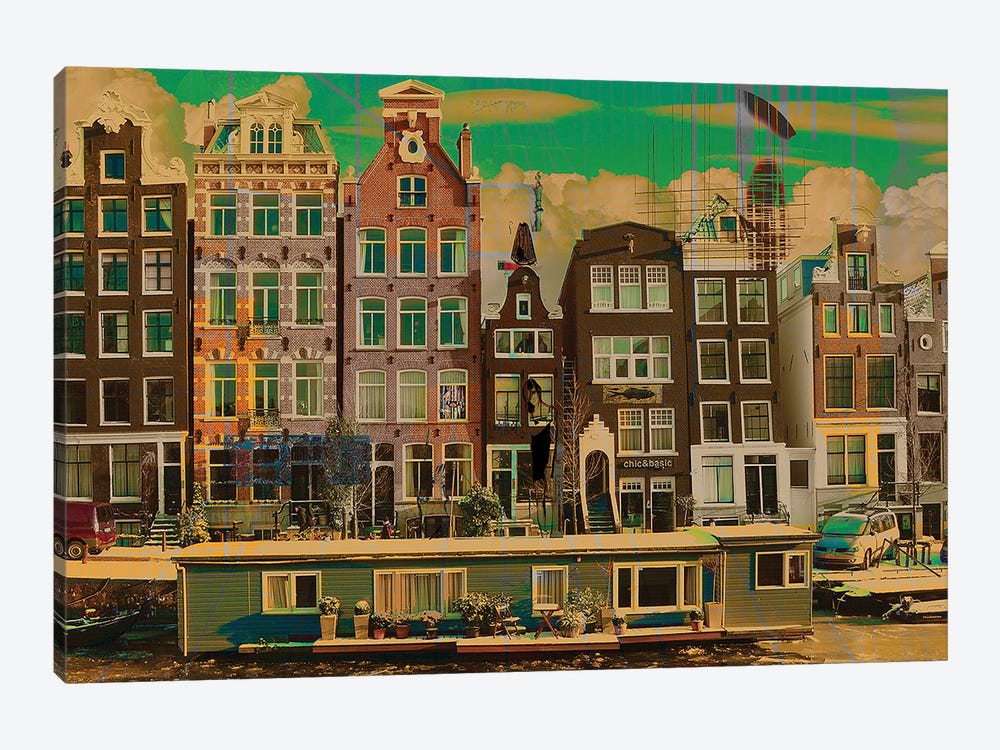 Amsterdam View Opus LXXXIII by Geert Lemmers 1-piece Canvas Art