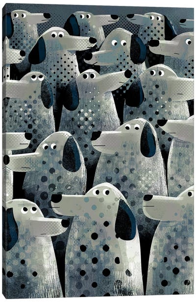 Shifty Dalmatians Canvas Art Print - Gareth Lucas