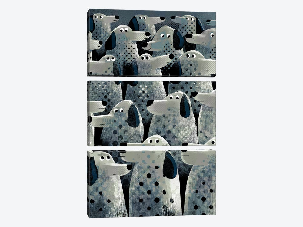 Shifty Dalmatians by Gareth Lucas 3-piece Canvas Art Print