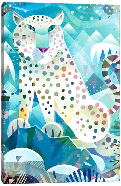Snow Leopard Canvas Art Print - Gareth Lucas