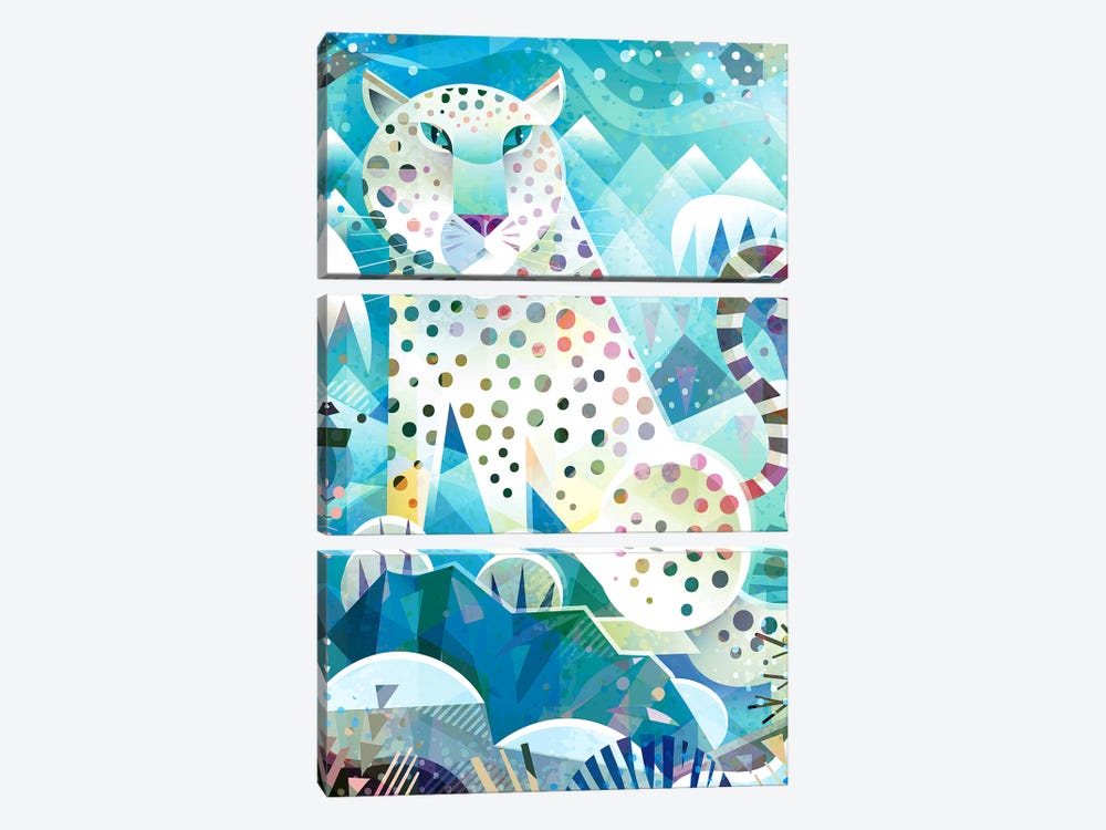 Snow Leopard by Gareth Lucas 3-piece Canvas Print
