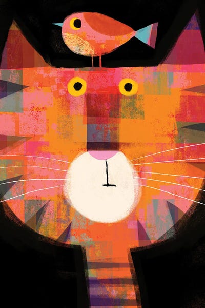 Orange Cats: Cat With Pesky Bird by Gareth Lucas