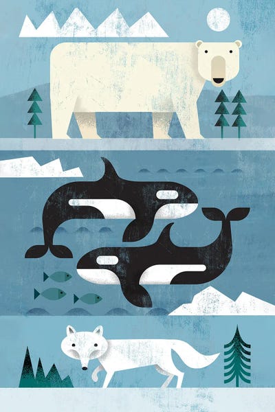 Mid-Century Modern Animals: Arctic Animals by Gareth Lucas