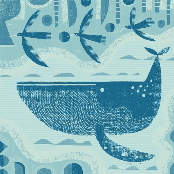 Gareth Lucas: Whale And Birds by Gareth Lucas