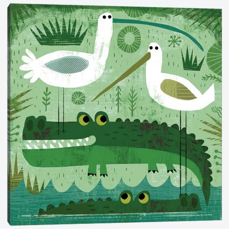 Crocs With Pesky Birds Canvas Print #GLS19} by Gareth Lucas Canvas Art Print