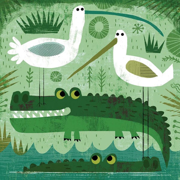 Gareth Lucas: Crocs With Pesky Birds by Gareth Lucas