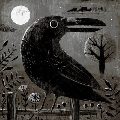 Crow by Gareth Lucas metal wall art