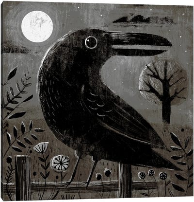 Crow Canvas Art Print - Gareth Lucas