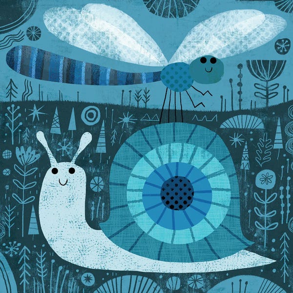 Gareth Lucas: Snail And Dragonfly by Gareth Lucas