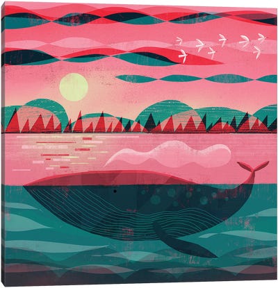 Early Morning Whale Canvas Art Print - Gareth Lucas