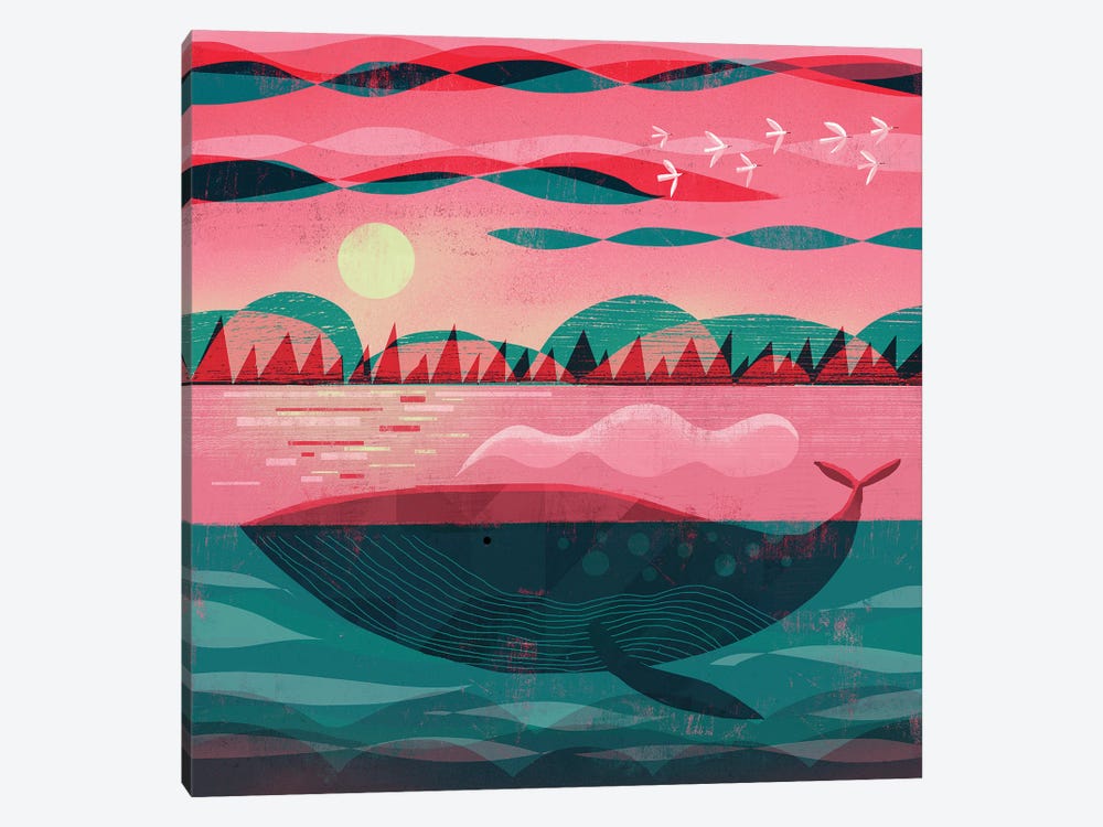 Early Morning Whale by Gareth Lucas 1-piece Canvas Wall Art
