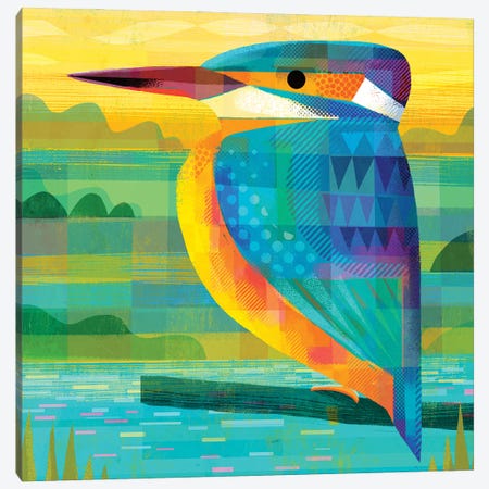 Kingfisher Canvas Print #GLS35} by Gareth Lucas Canvas Art