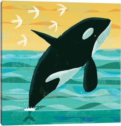 Killer Whale Canvas Art Print - Orca Whale Art
