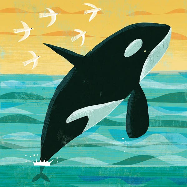 Kids Ocean Life Art: Killer Whale by Gareth Lucas