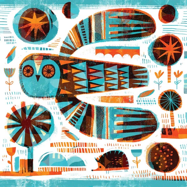 Gareth Lucas: Owl And Hedgehog by Gareth Lucas