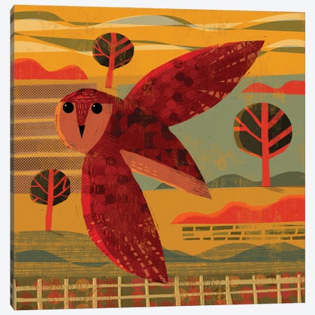 Owl At Sunset Canvas Print #GLS48} by Gareth Lucas Canvas Wall Art