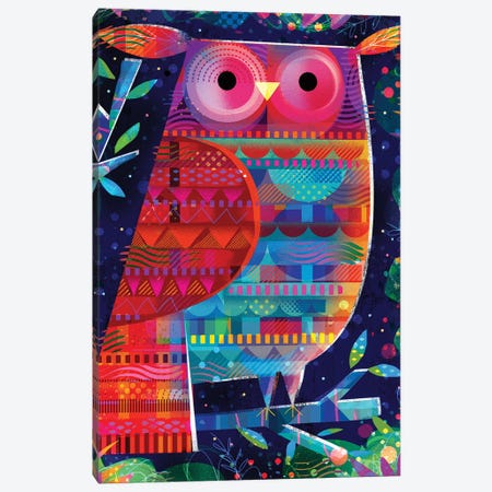 Pattern Owl Canvas Print #GLS52} by Gareth Lucas Canvas Print