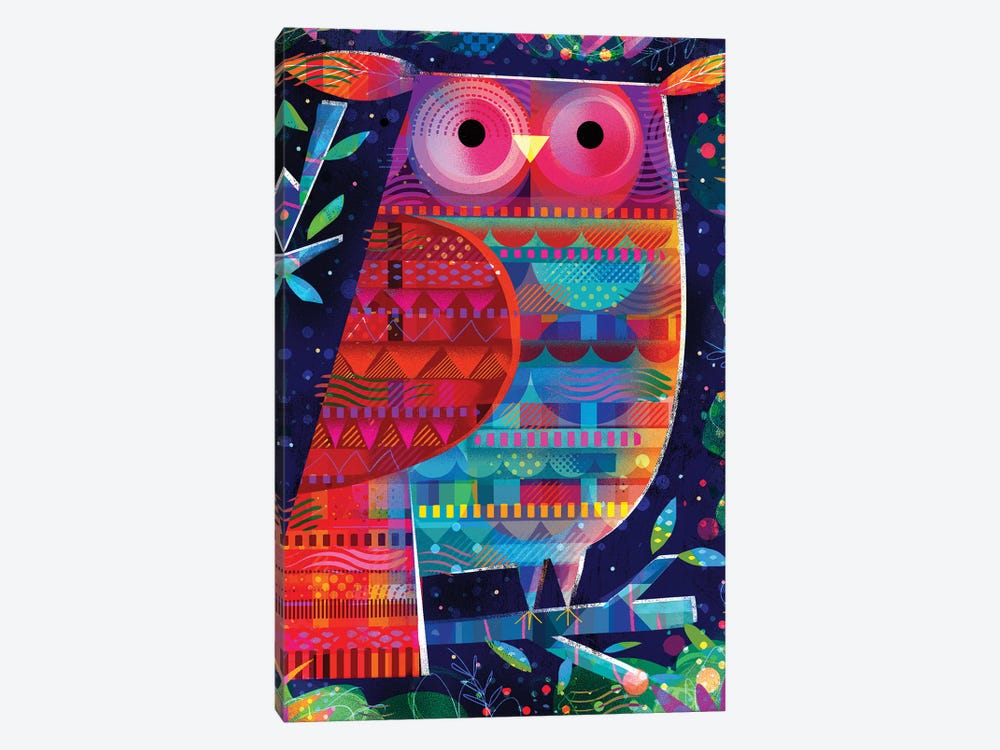 Pattern Owl by Gareth Lucas 1-piece Canvas Wall Art