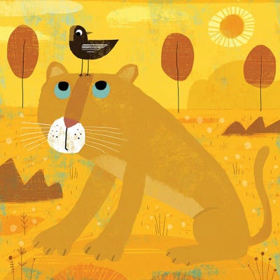 Panther With Pesky Bobolink by Gareth Lucas multi panel art