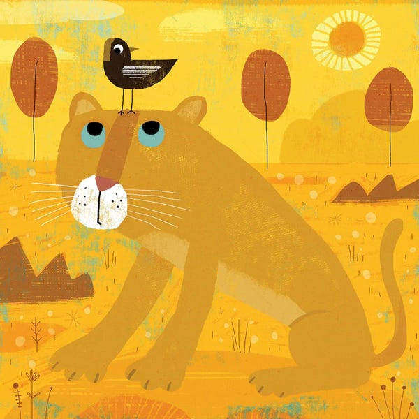 Panthers: Panther With Pesky Bobolink by Gareth Lucas