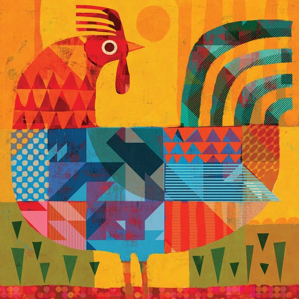 Gareth Lucas: Patchwork Rooster by Gareth Lucas