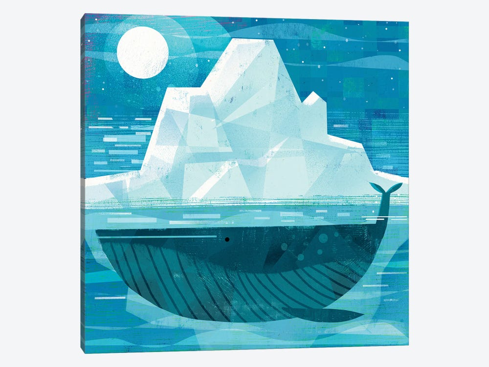 Iceberg Whale by Gareth Lucas 1-piece Canvas Art Print