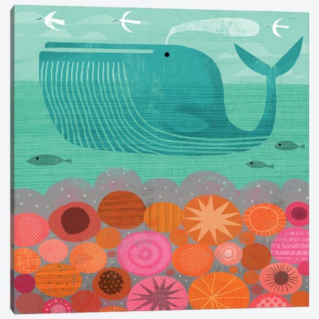 Whale And Stones Canvas Print #GLS69} by Gareth Lucas Canvas Artwork
