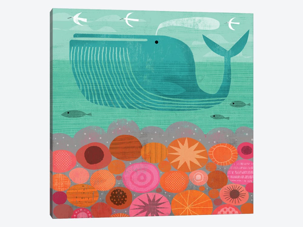 Whale And Stones by Gareth Lucas 1-piece Canvas Artwork