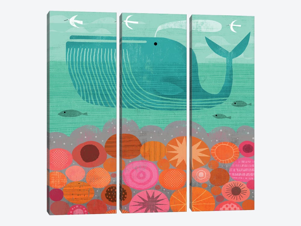 Whale And Stones by Gareth Lucas 3-piece Canvas Artwork
