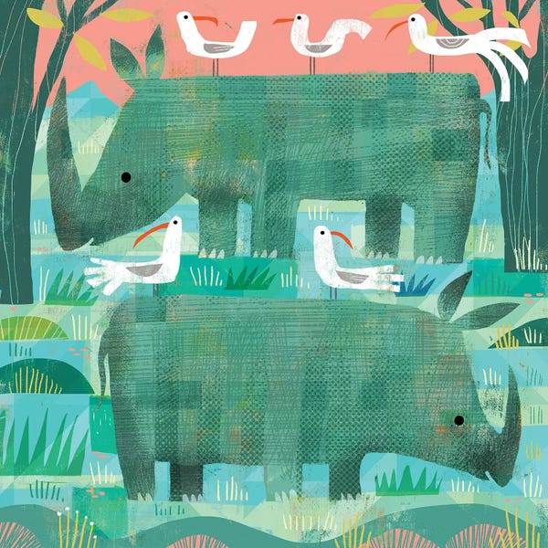Gareth Lucas: Green Rhinos by Gareth Lucas