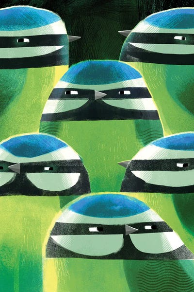 Mid-Century Modern Animals: Shifty Blue Tits by Gareth Lucas