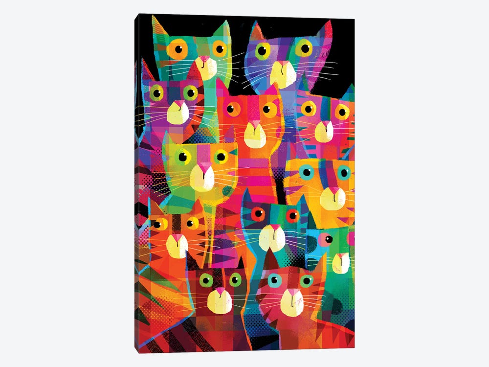 Shifty Cats by Gareth Lucas 1-piece Canvas Print