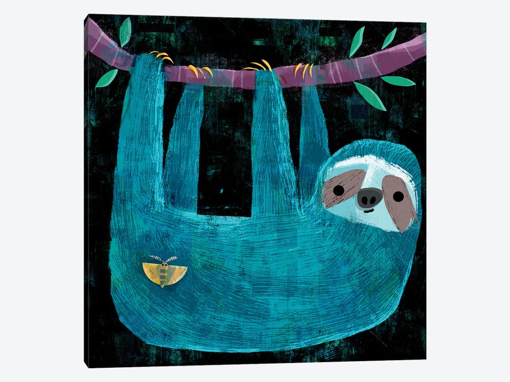 Sloth And The Moth by Gareth Lucas 1-piece Canvas Wall Art