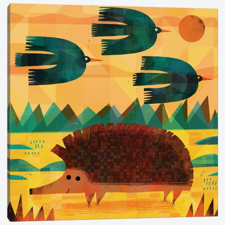 Three Coughs And A Hedgehog Canvas Print #GLS82} by Gareth Lucas Canvas Art