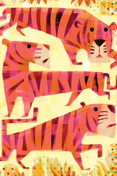 Three Tigers by Gareth Lucas canvas print