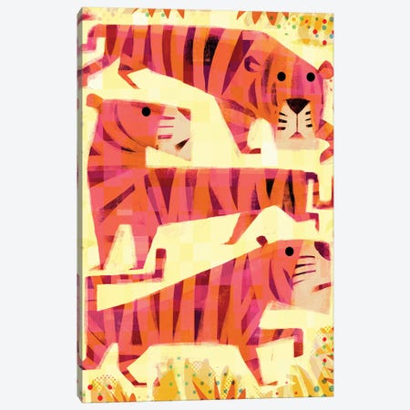 Three Tigers Canvas Print #GLS84} by Gareth Lucas Canvas Art Print