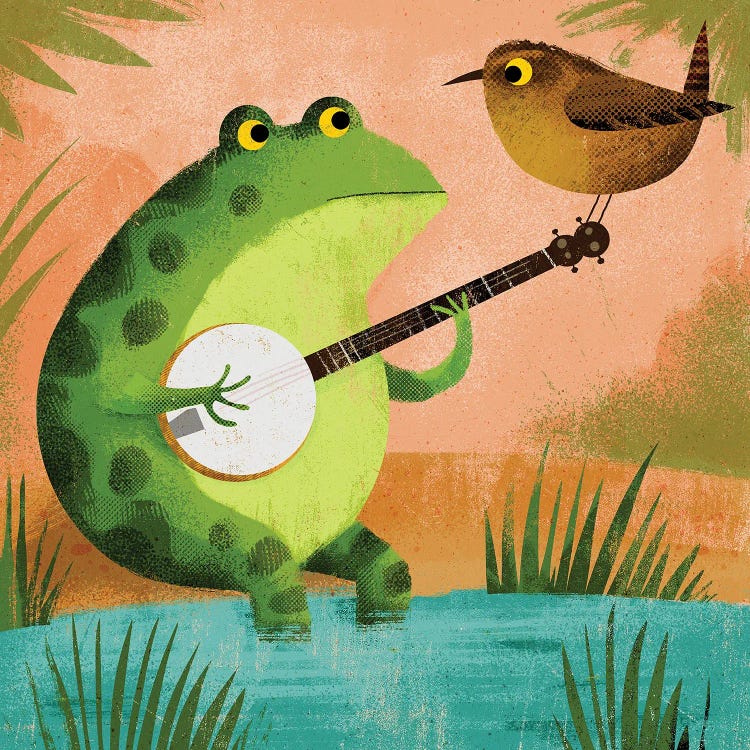 Toad And Wren by Gareth Lucas wall art