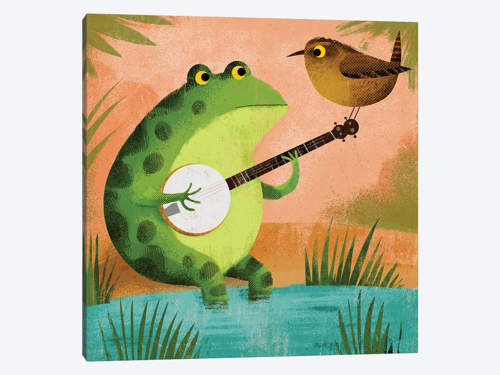 Toad And Wren by Gareth Lucas 1-piece Canvas Art